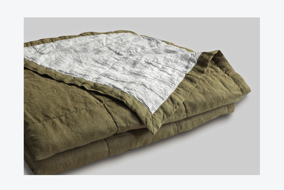 100% pure French linen quilt 