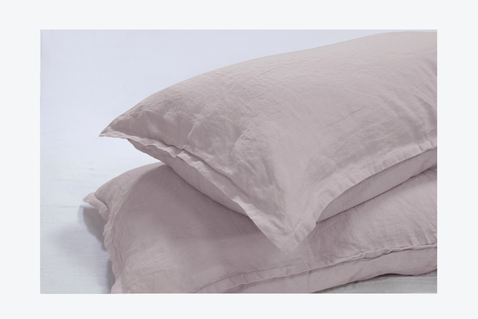 stone washed 100% french linen duvet cover （button )